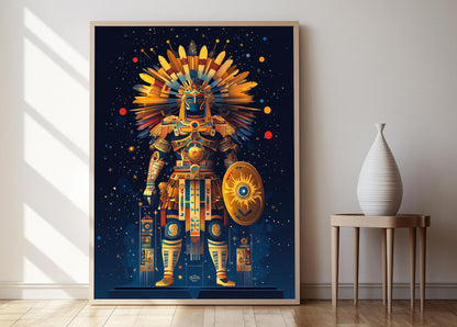 Affiche Huitzilopochtli – Poster Mythologie Aztec en Édition Fine
