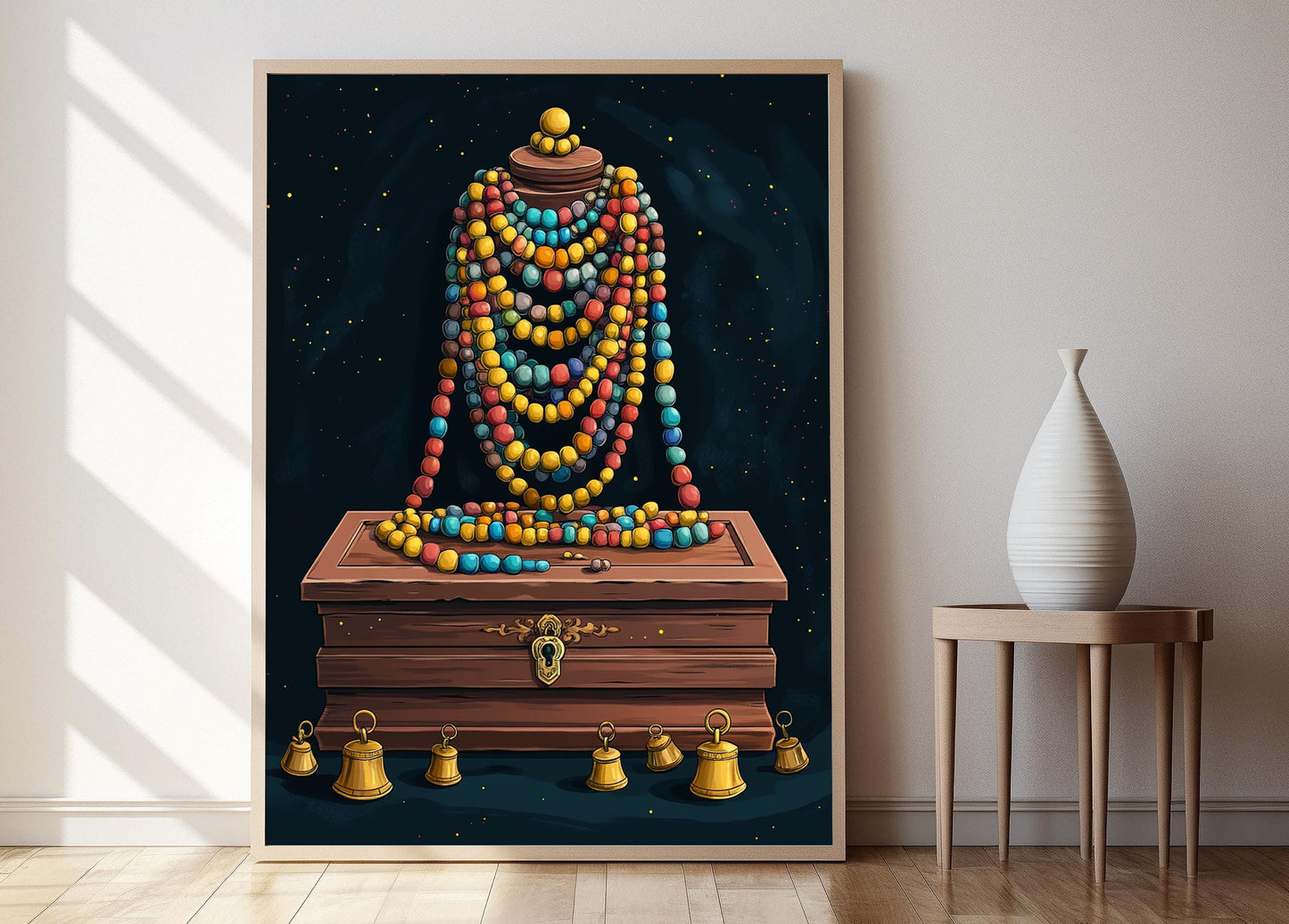 Affiche Mala Tibétaine – Illustration Art de Perles à Prier