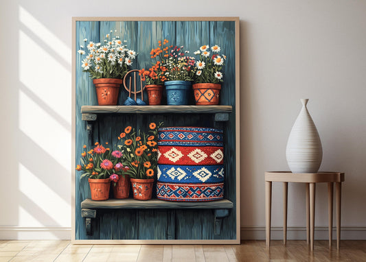 Affiche Tressage Russe – Poster Illustration d'Ornement Poyas