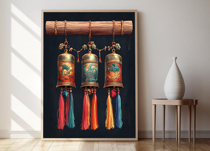 Affiche Dragon Népalais – Impression Art Bronze Folklorique