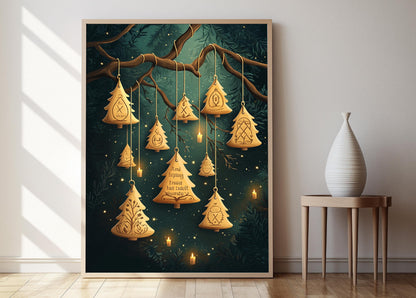 Affiche Ornement en Bois – Illustration de Foi en Art Print