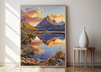 Affiche Cradle Mountain – Poster Paysage de Tasmanie avec Dove Lake