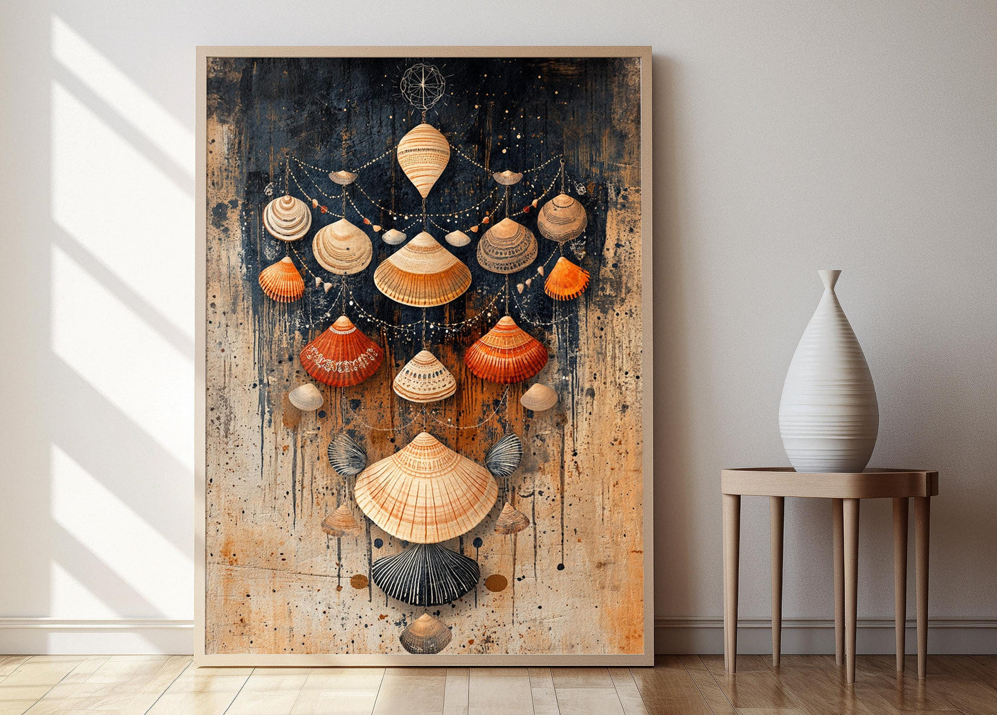 Affiche Collier Coquillage Palawa – Poster Décor Aborigène Tasmanien