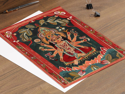 Affiche Patachitra Traditionnelle – Poster Art Mural Éthique à Offrir