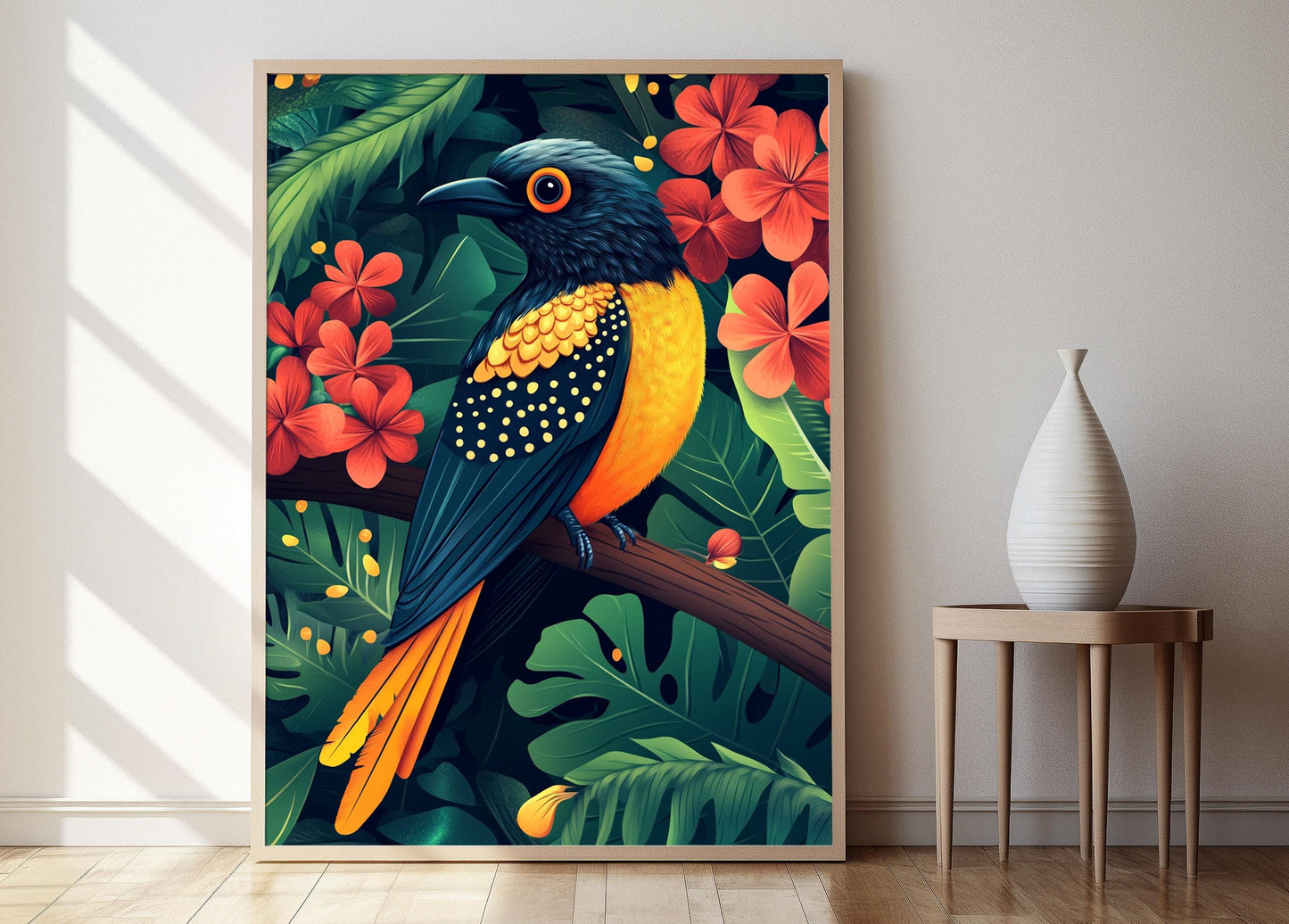 Affiche Trogon Haïtien – Poster avec motifs vaudous et jungle