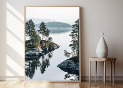 Affiche Paysage Scandinavie – Poster Nature du Lac Vänern