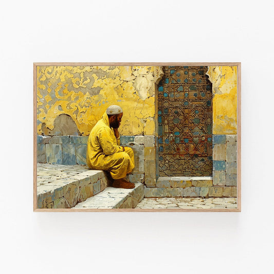 Affiche Art Ottoman Inspirée par Osman Hamdi Bey – Décor Luxueux de Bureau