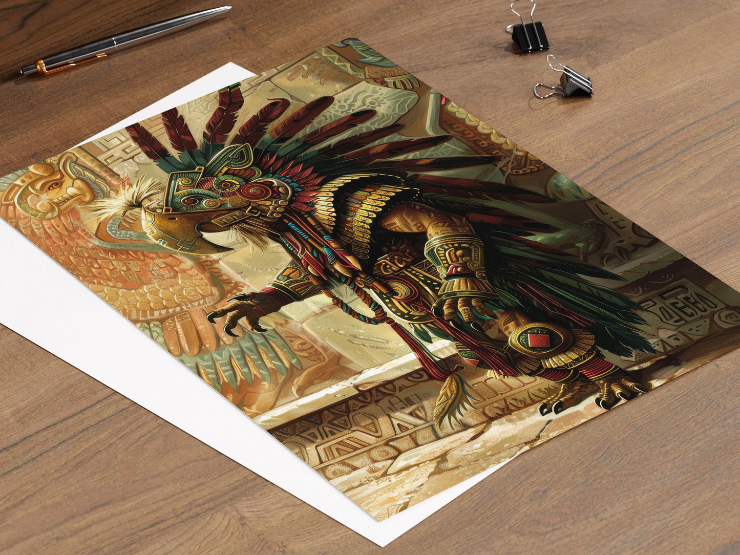 Affiche Empire Aztèque – Tapisserie Historique Éducative pour Salle de Classe