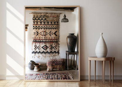 Affiche Art Textile Nigérian – Poster Peinture de Tapis Traditionnel