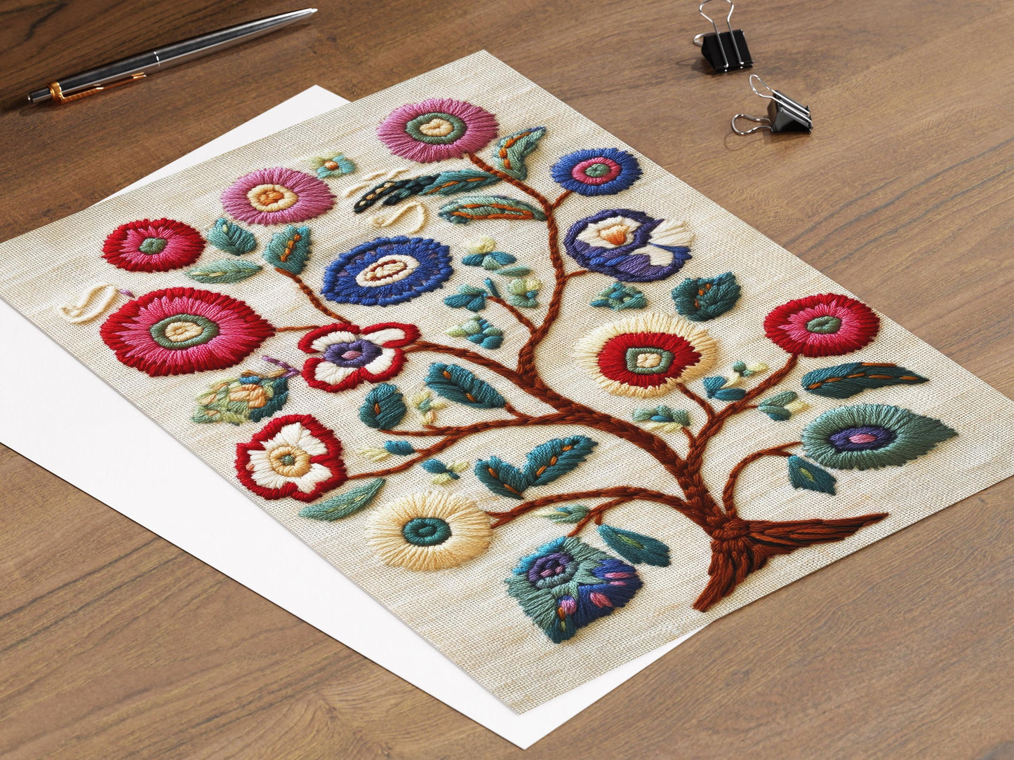 Affiche Folklore Balkan – Poster Impression Fleurs Serbes élégantes