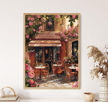 Affiche Chamonix Café – Poster Art Vintage Française pour la Cuisine