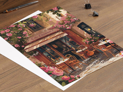 Affiche Chamonix Café – Poster Art Vintage Française pour la Cuisine