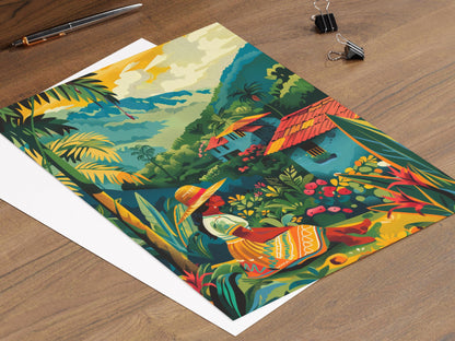 Affiche Région du Café Colombien – Poster Voyage Authentique