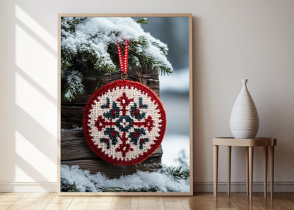 Affiche Laine Islandaise – Poster Art de Tricot Nordique, Décor Scandinave