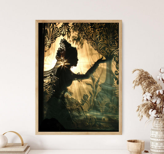 Affiche Wayang Kulit – Impression d'Art d'Ombre Indonésienne