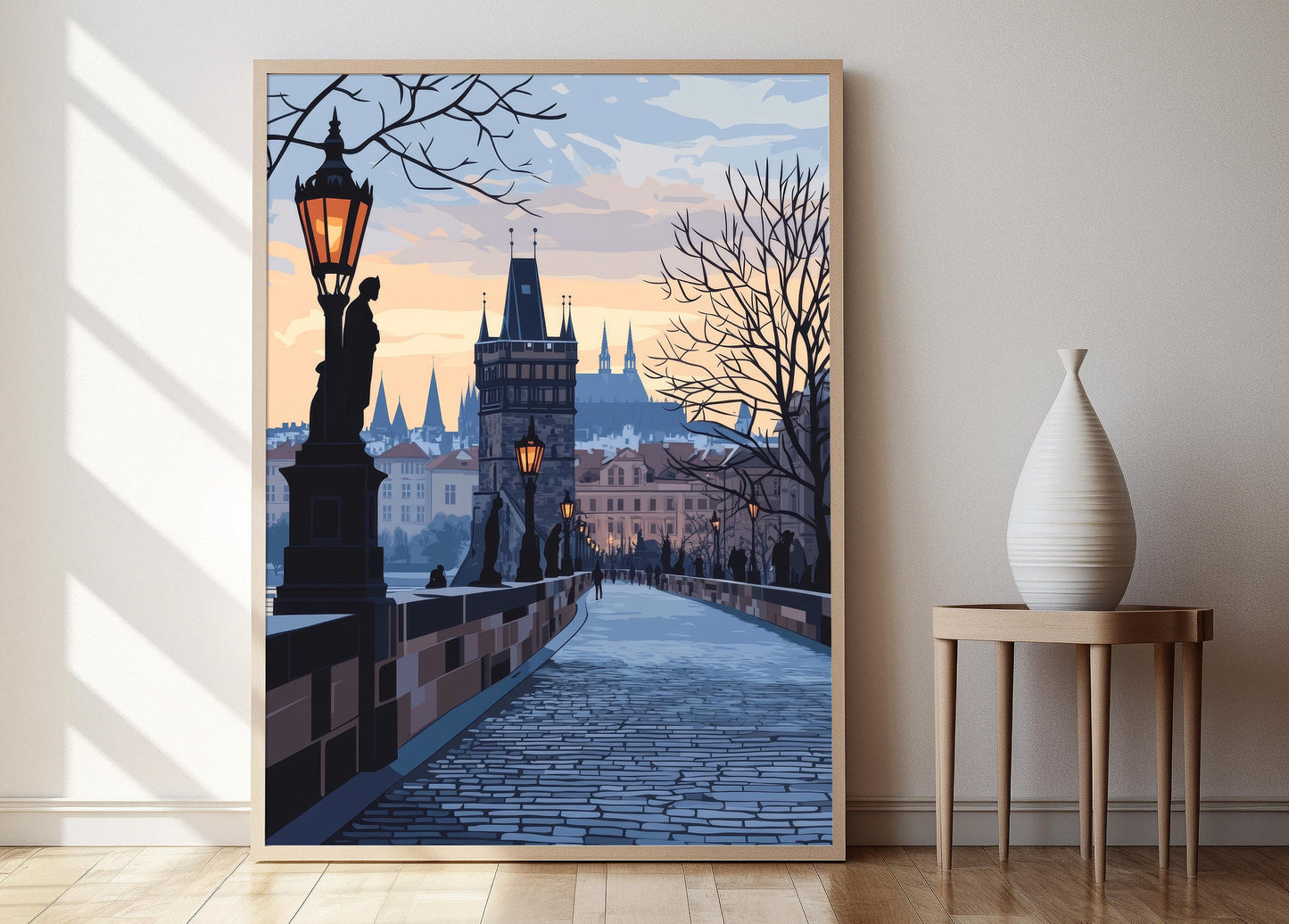 Affiche Pont Charles – Poster Architecture gothique de Prague, Vltava