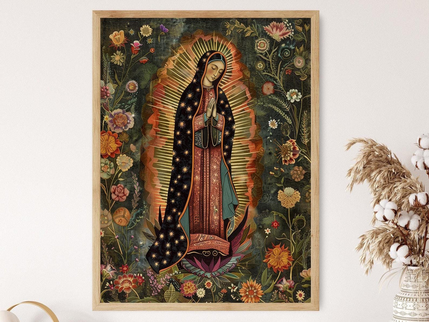 Affiche Notre-Dame de Guadalupe – Art Coloré, Décor Religieux Inspirant