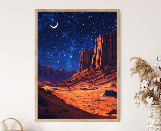 Affiche Wadi Rum la Nuit – Art du Paysage Jordanais et Culture Bédouine