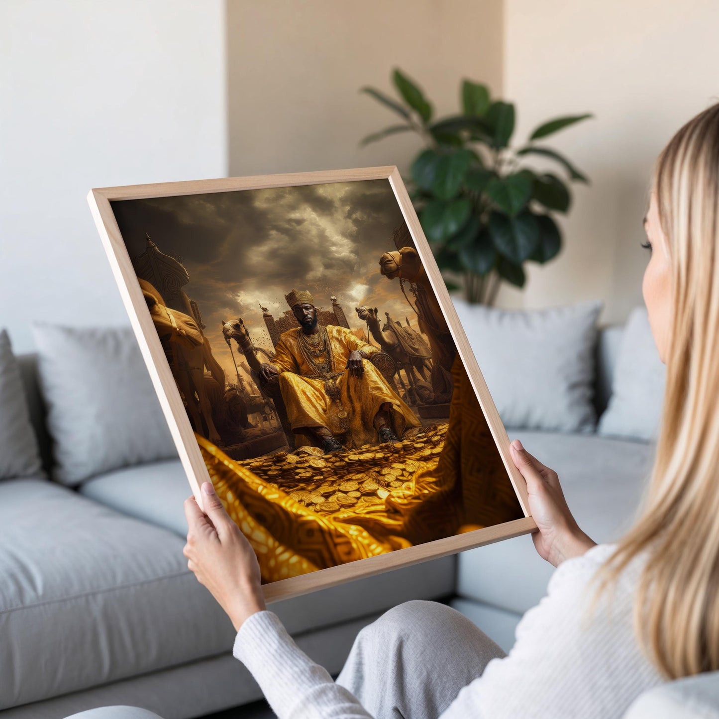 Affiche Mansa Musa – Art Print de la richesse dorée, décor du Mali