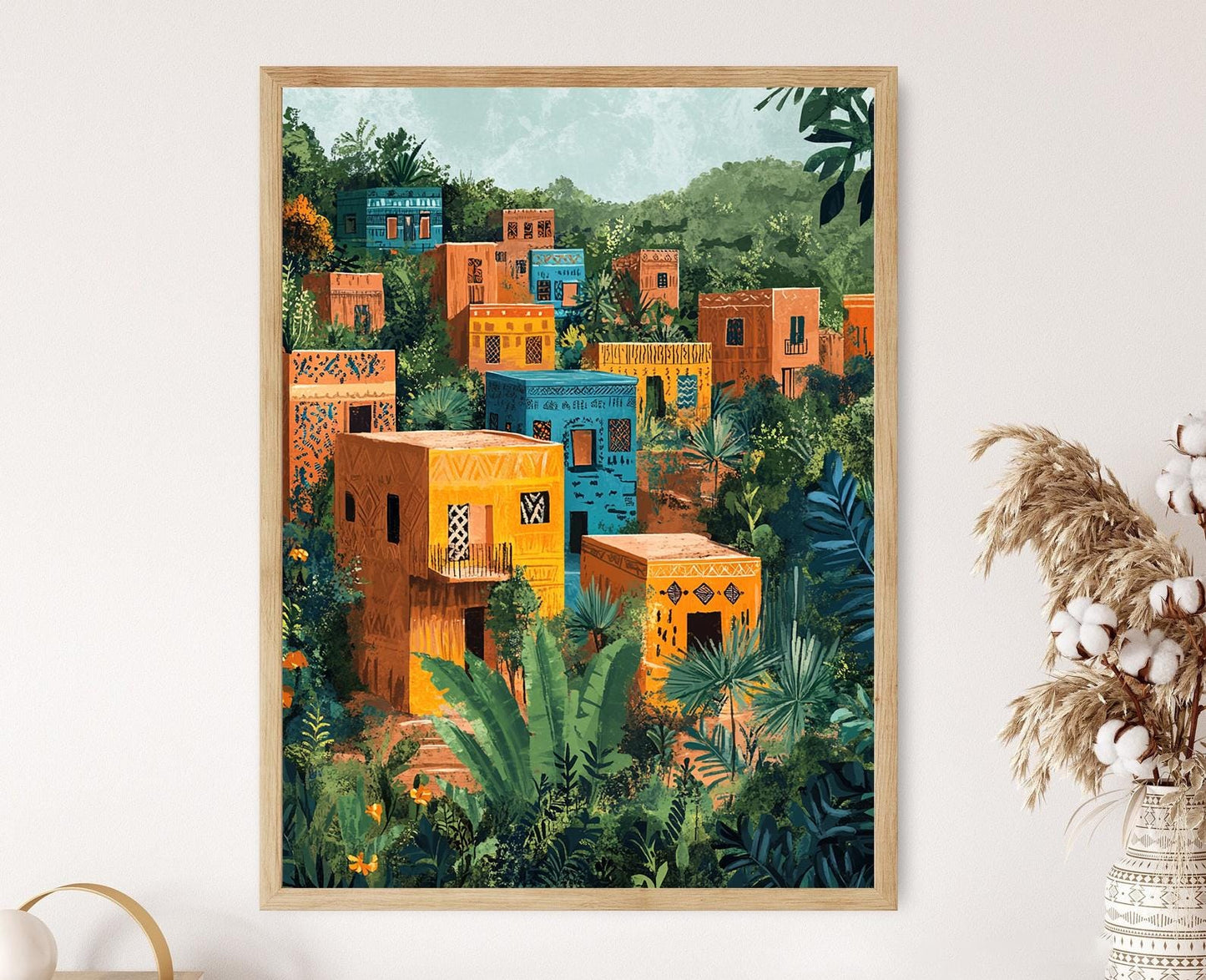 Affiche Art Gourounsi – Poster Architecture Culturelle du Burkina Faso