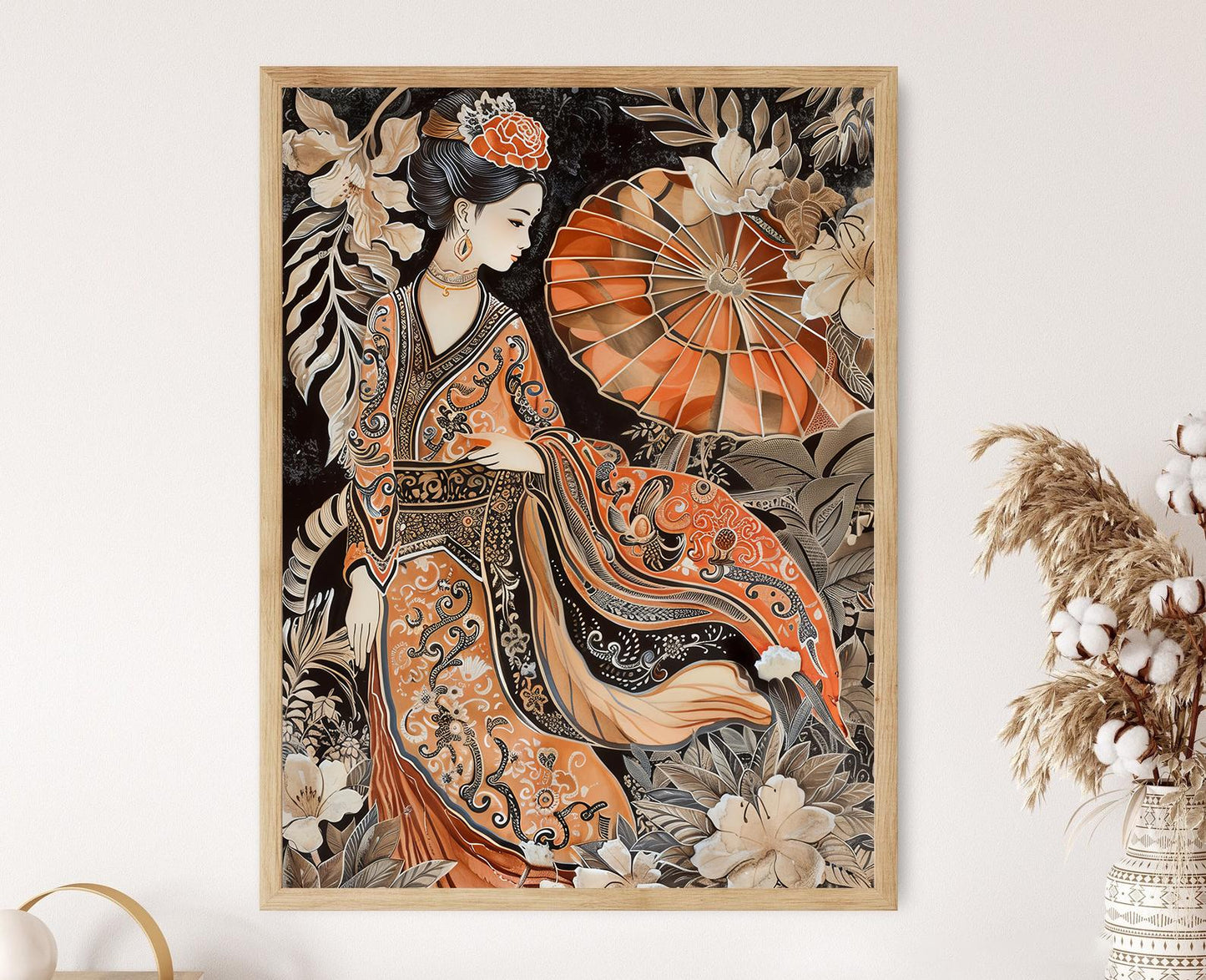 Affiche Sarong Batik Javanais – Art Culturel Élégant en Poster