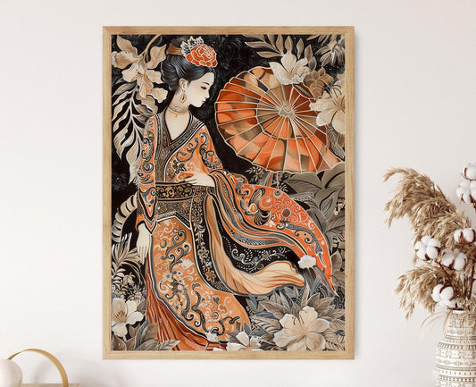 Affiche Sarong Batik Javanais – Art Culturel Élégant en Poster