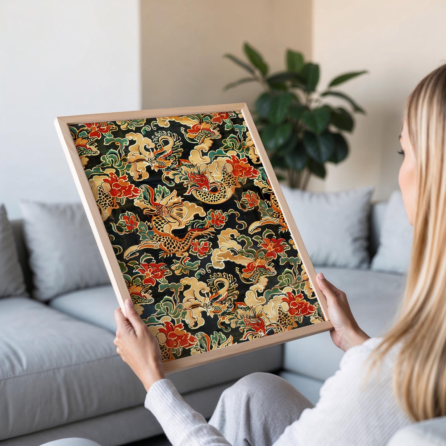 Affiche Batik Indonésien – Poster Motif Textile Intriqué