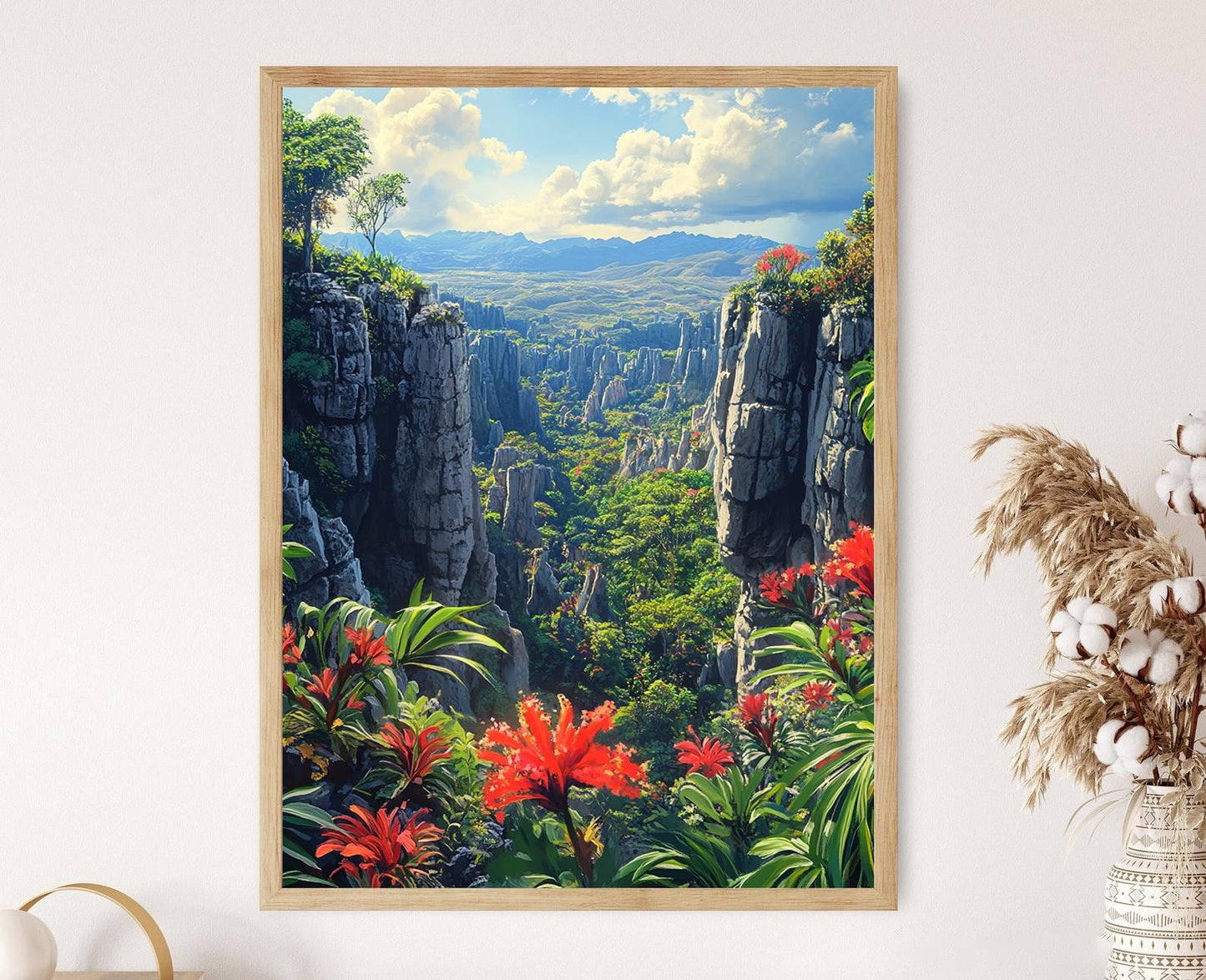 Affiche Tsingy de Bemaraha – Poster Art Paysage Unique de Madagascar