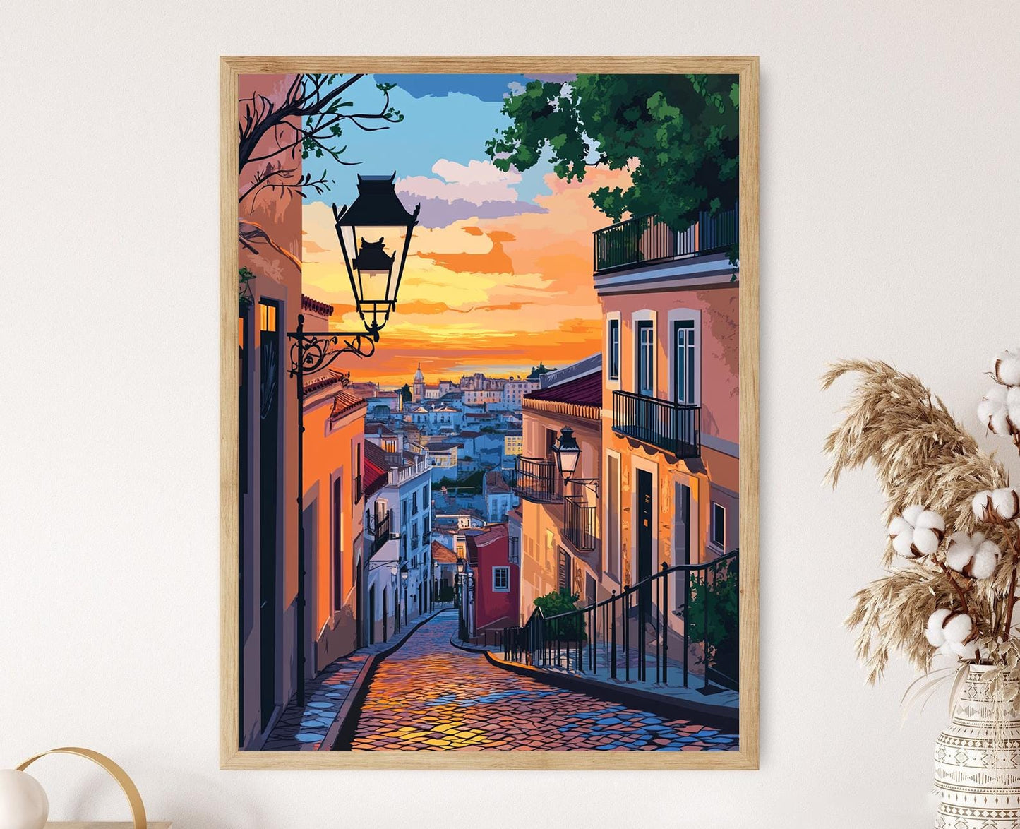 Affiche Escadaria Selarón au coucher de soleil – Poster Art de Rio