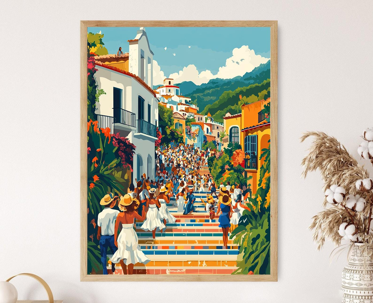 Affiche Escadaria Selarón – Art de Rio avec Performers de Rue