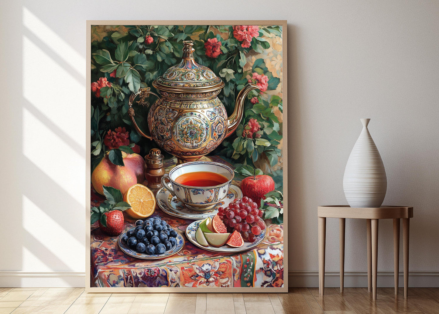 Affiche Thé Azerbaïdjanais – Poster Art Pommegrenade Héritage