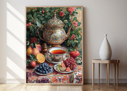 Affiche Thé Azerbaïdjanais – Poster Art Pommegrenade Héritage