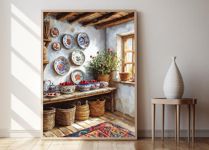 Affiche Cuisine Azerbaïdjanaise – Poster Vaisselle Céramique Grenade