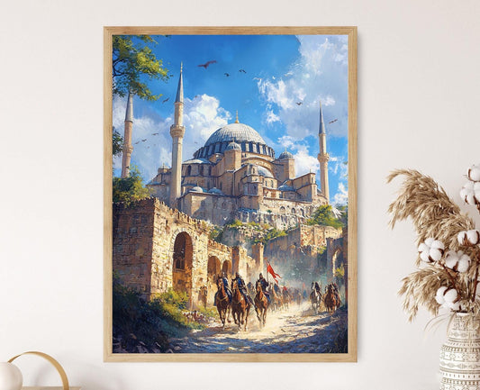 Affiche Soldats Ottomans à Istanbul – Imprimé Authentique Turc