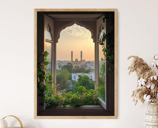 Affiche Hyderabad – Art Print Charminar et Fenêtres de Jasmin