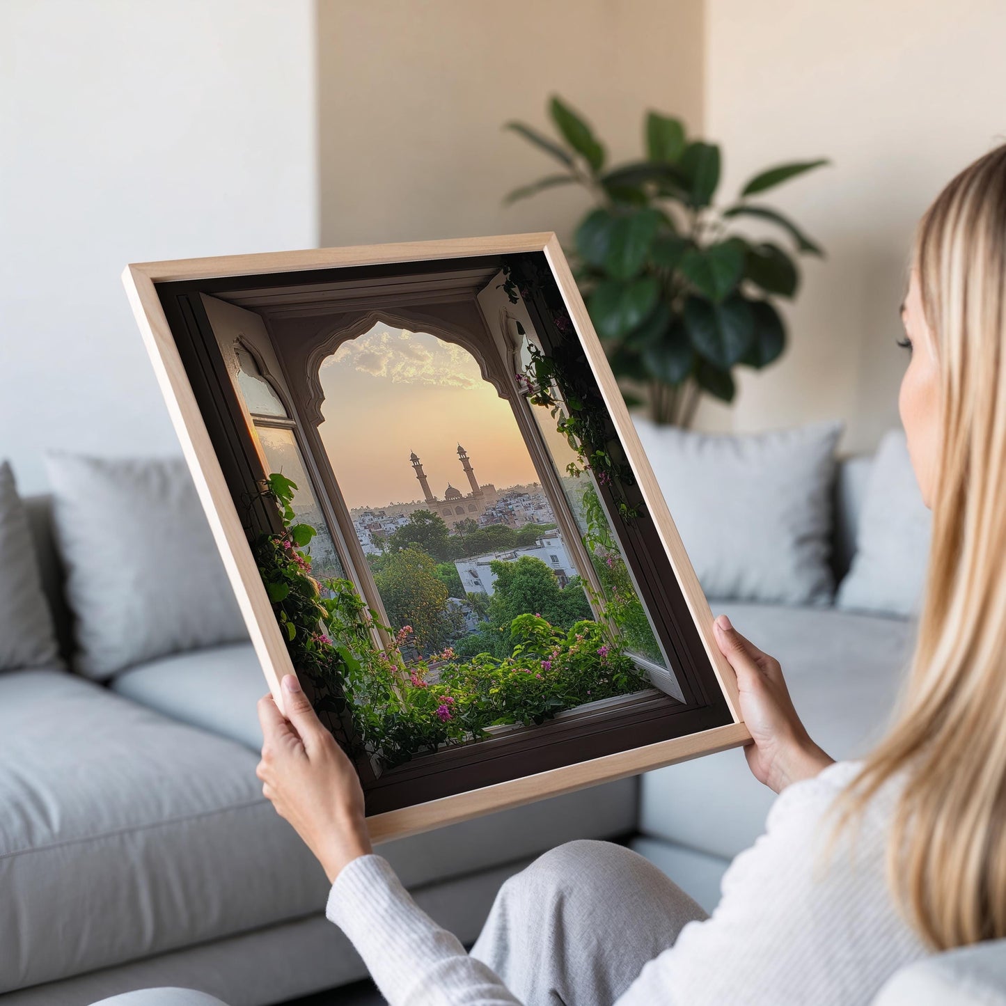 Affiche Hyderabad – Art Print Charminar et Fenêtres de Jasmin