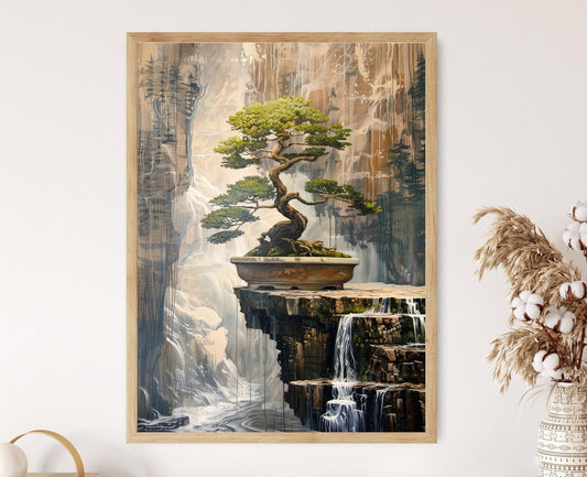 Affiche Jardin Zen – Impression artistique délicate de bonsaï japonais
