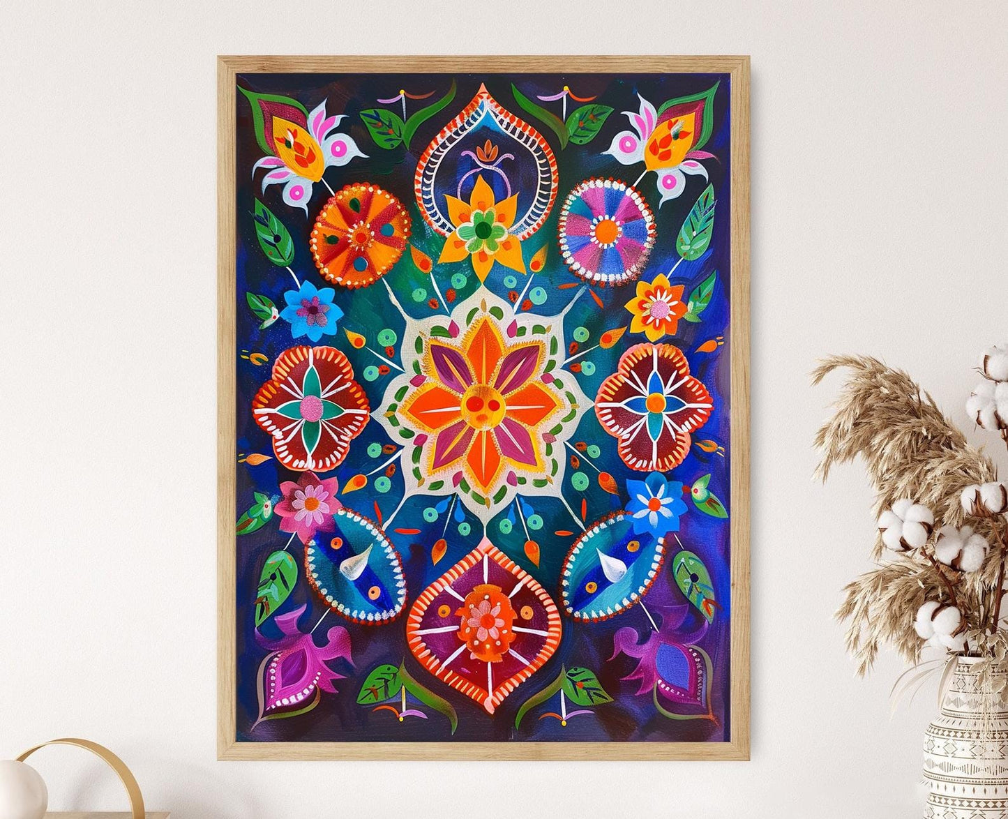 Affiche Rangoli – Art Décoratif Indien pour Salon & Cadeau Culturel
