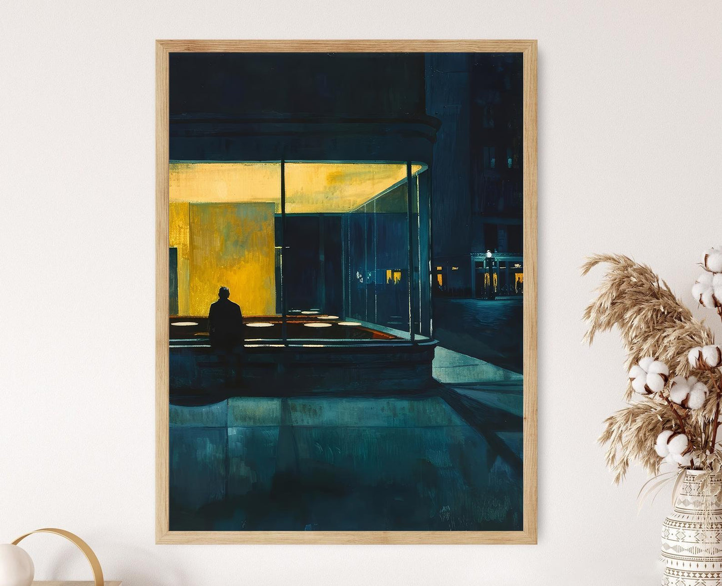 Affiche Vintage Inspirée d'Edward Hopper – Art mural élégant