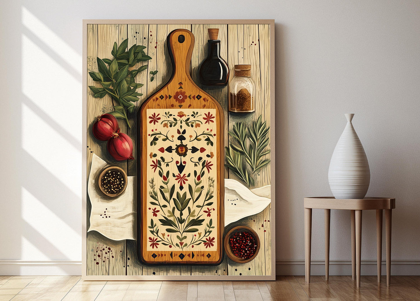 Affiche Cuisine Bulgare – Poster Art de Planche à Découper Folklorique