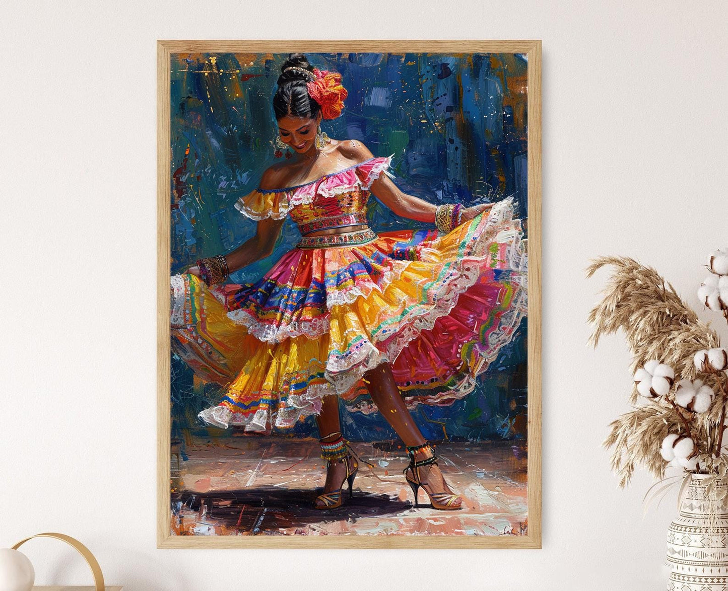 Affiche Palenquera Colombienne – Art Populaire Latino Américain