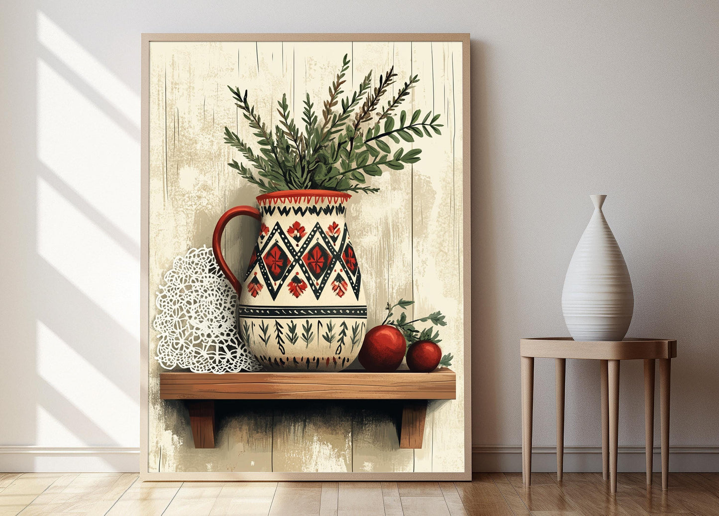 Affiche en céramique bulgare – Poster décor traditionnel de cuisine