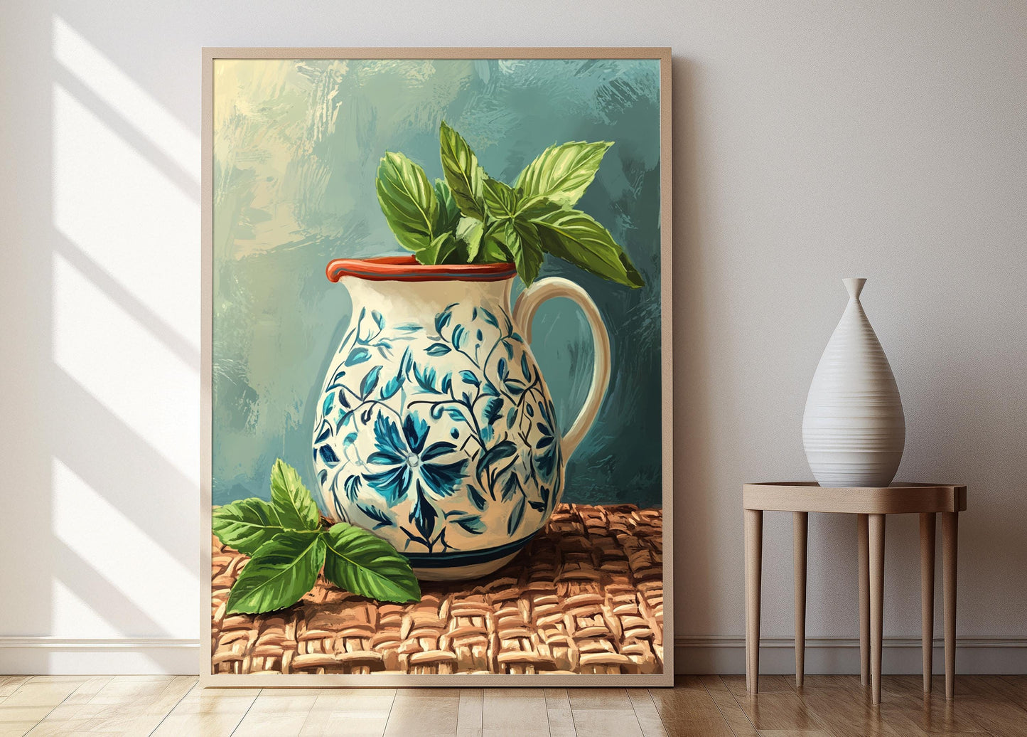 Affiche en Céramique Syrienne – Poster avec Motifs Arabesques, Décor Culturel