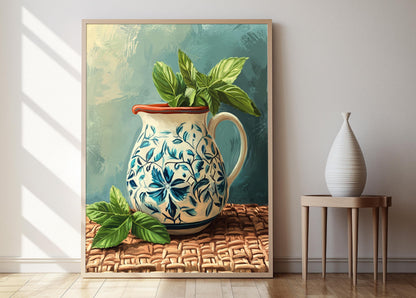 Affiche en Céramique Syrienne – Poster avec Motifs Arabesques, Décor Culturel