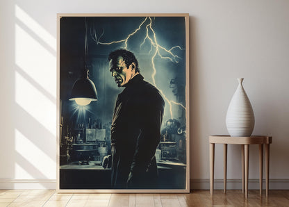 Affiche Gothique – Poster Art de Frankenstein, Inspiration Mary Shelley