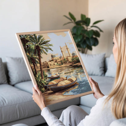 Affiche Tigris à Bagdad – Poster Vue Scénique de la Rivière Irakienne