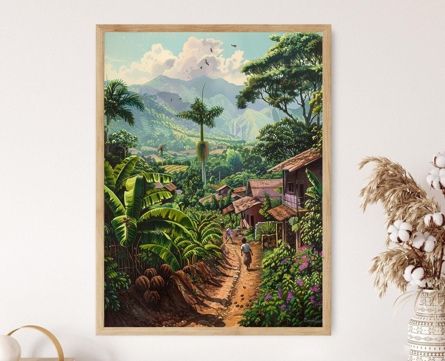 Affiche Champs de Cacao du Guatemala – Poster Peinture Agricole