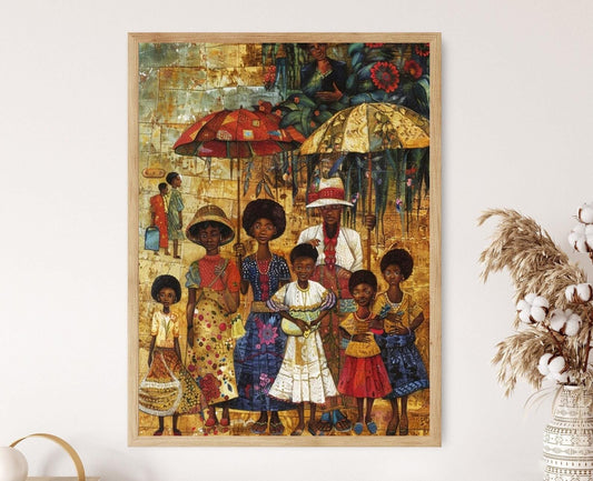 Affiche Héritage Afro-Brésilien : Illustration Ethnique Colorée