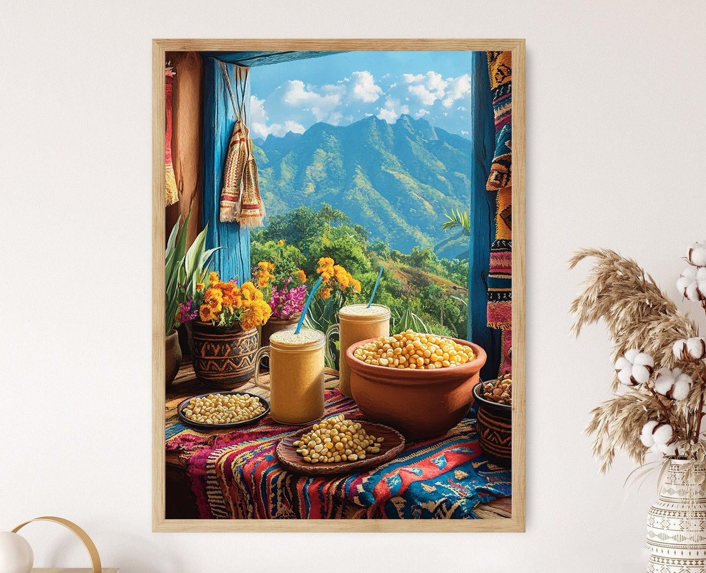 Affiche Atol de Elote – Art Print de la Boisson Traditionnelle au Maïs