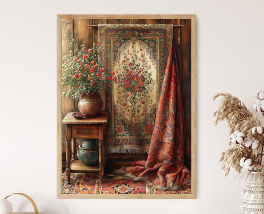 Affiche Tapisserie Cachemire – Poster Décoratif Motif Paisley